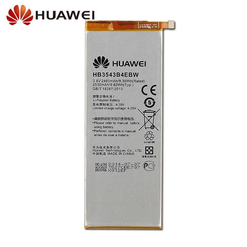 Оригинальная сменная батарея HB3543B4EBW для huawei Ascend P7 L07 L05 L11 L09 L10 L00 натуральная батарея телефона 3100 мАч