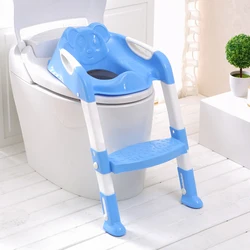 2 cores do bebê potty assento de treinamento das crianças potty com escada ajustável infantil assento de toalete do bebê treinamento assento dobrável
