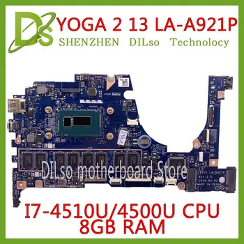 شراءKEFU لينوفو اليوغا 2 13 اللوحة الأم للكمبيوتر المحمول LA-A921P مع I7-4510U/4500U 1.70GHz وحدة المعالجة المركزية 8GB RAM الأصلي Mothebroard