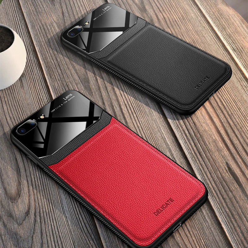 Кожаный чехол для Iphone X Xr 11 7 8 plus 6 S из искусственной кожи анти-осенний Xs Max ТПУ