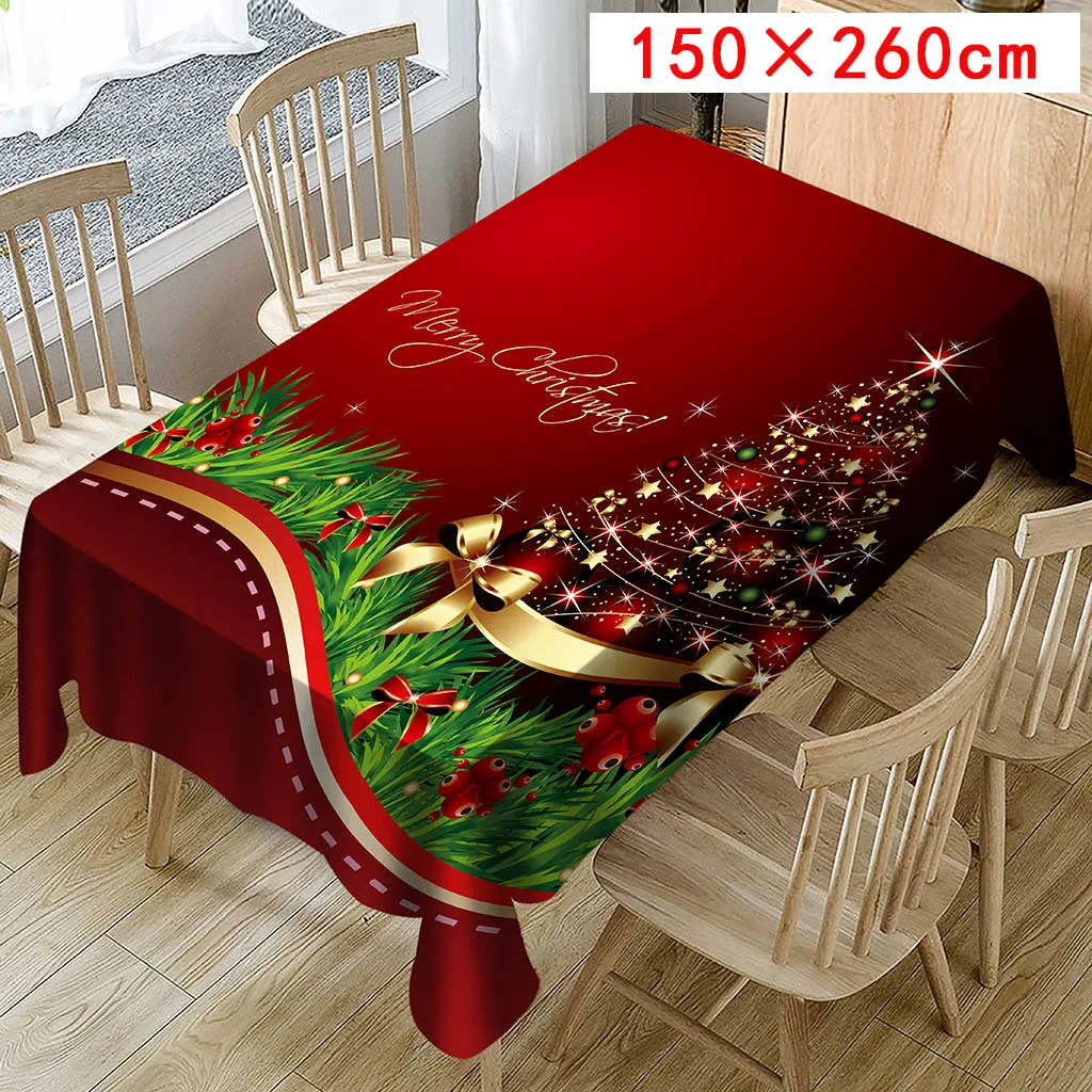 Счастливый год Рождество скатерть на удачу вечерние украшения прямоугольное покрытие стола mantel mesa toalha de mesa tapete - Цвет: B