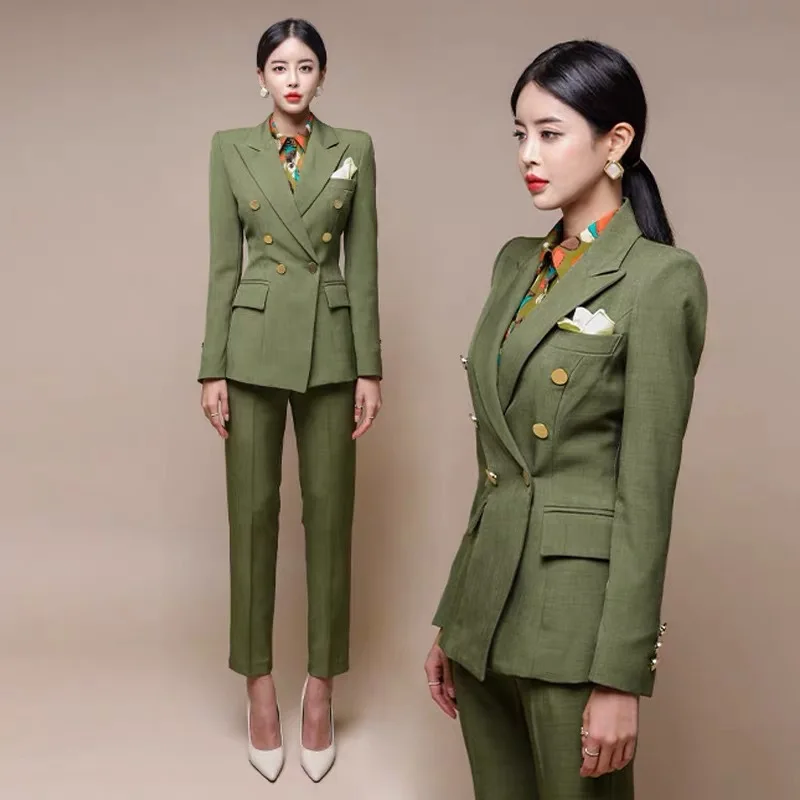 

Business Suit Women's Autumn And Winter 2019 New Style Korean-style Ol Western Style British-Style Suit Coat Fashion Two