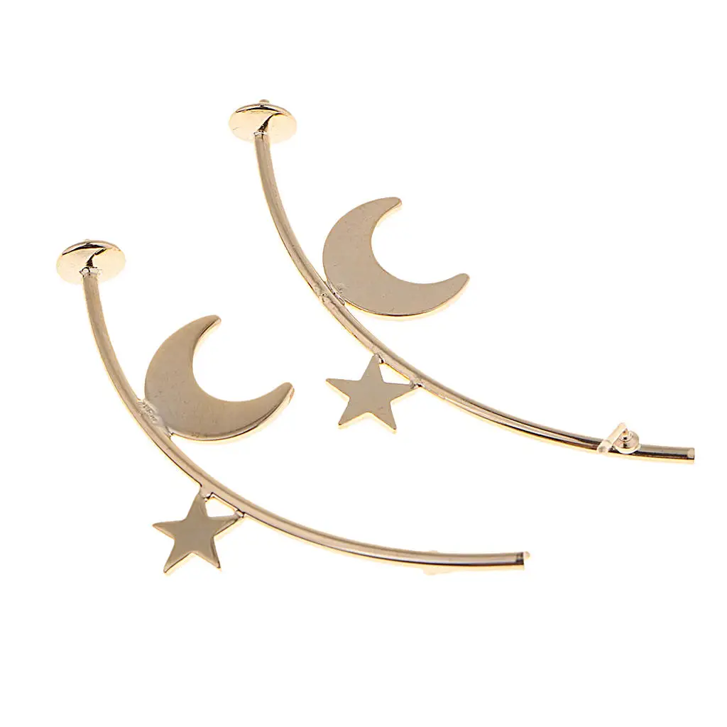 1 Pair Star and Moon Style Stud Earring Parts Dangle Earring DIY