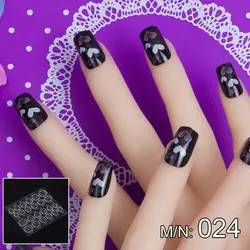 JQ 24 шт. Nail Art Советы в 1 коробке с клей для ногтей клейкие ленты пресс на накладные советы полное покрытие накладные ногти 10 размеров Faux ongles JQ024