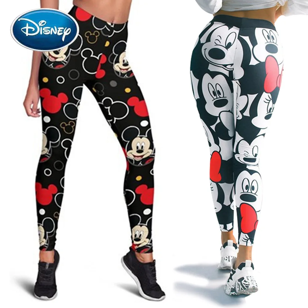 Disney Pants Sexy Mickey Mouse Cartoon Print Harajuku Leggings