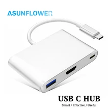 USB C концентратор type C к HDMI 4K USB C PD зарядка USB 3,0 разветвитель для MacBook Air несколько usb-хаб адаптер usb type C HDMI концентратор