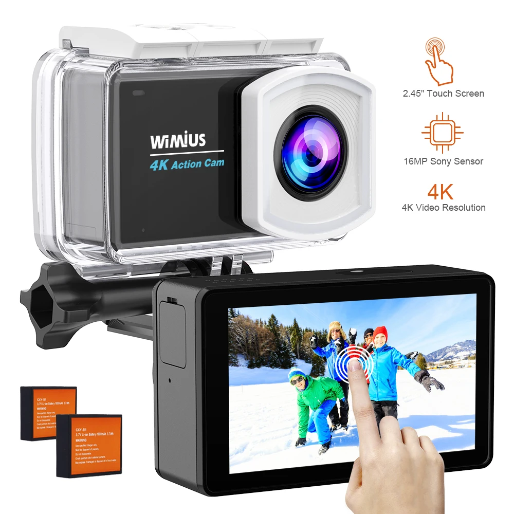 WIMIUS L3 wifi 4K Спортивная Экшн камера 16MP 170D подводный водонепроницаемый велосипедный