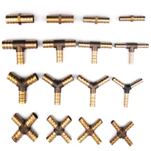 4mm 19mm maneira reta/t/y/tipo transversal que reduz o adaptador do conector do acoplador do redutor do encaixe da tubulação do tubo farpado de bronze da farpa da mangueira