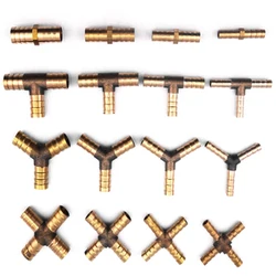 4mm-19mm  Way Straight/Tee/Y/Cross Type Reducing Hose Barb Brass Barbed Tube Pipe Fitting Reducer Coupler Connector Adapter