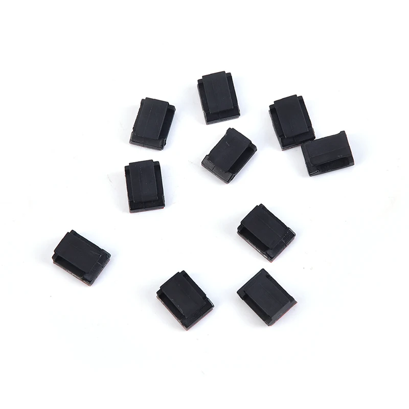 10 Uds./30 Uds./50 Uds. Paquete de cables autoadhesivo Clip de montaje de corbata para 10mm de ancho fija tira de luces LED conector de montaje de lazo adecuado