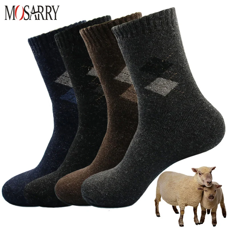 Winter Russia Men Socks Wool Keep Warm Thicken Contain Wool Rabbit Fur Soft Essential Comfortable High Quality Male Socks