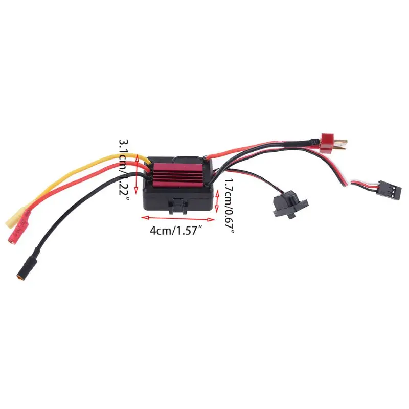 35A бесщеточный двигатель ESC водонепроницаемый 2-3S Lipo программируемый для 1/14 1/16 RC автомобиля