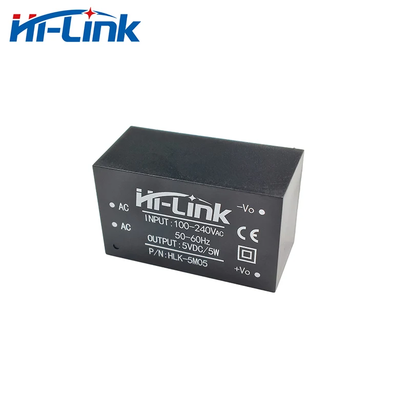 Free ship 90pcs*HLK-5M05  220V input 5W 5V 1A output AC-DC power transformer for LED light 6