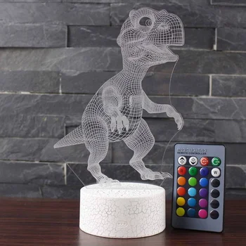 

3D LED Night Light Lamp Dinosaur Series 16Color 3D Night light Remote Control Table Lamps Toys Gift For kid Home Decoration