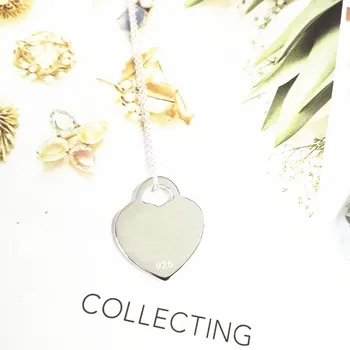 

Ms classic heart-shaped tags carving letter necklace pendant jewelry lovers sweet romantic holiday gifts