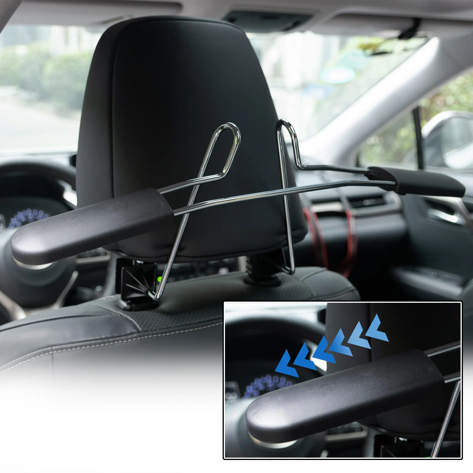 Car coat hanger Auto back seat headrest clothes holder hook Chrome StainlessSteel car accessories