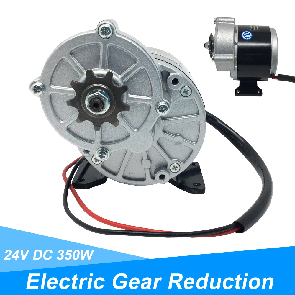 MY1016Z3 DC Scooter Motor 24V 36V Brushed Gear Motor 350W High 380Rpm with Sprocket 9 Teeth
