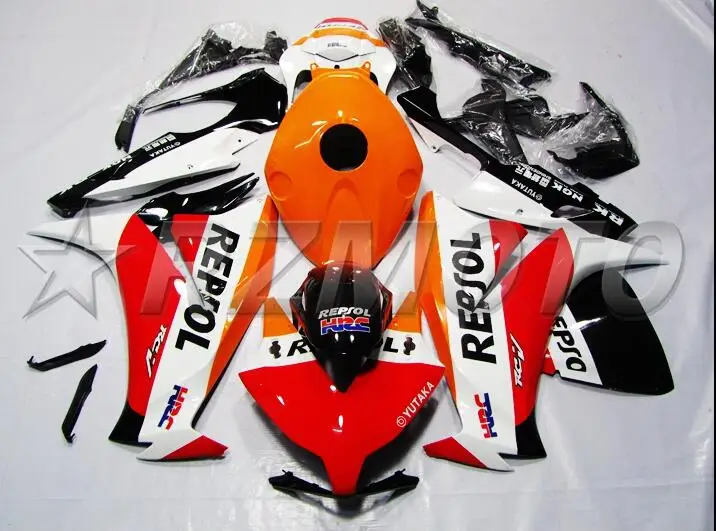Впрыска ABS Полный обтекатели комплект подходит для HONDA CBR1000RR 2012 2013 15 CBR 1000RR 12-15 CBR1000 Обтекатель Набор Repsol HRC
