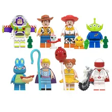 Детские развивающие Мини Строительные блоки История Игрушек 4 Вуди форки Базз Лайтер Габи красные сердца инопланетяне фигурки на день рождения