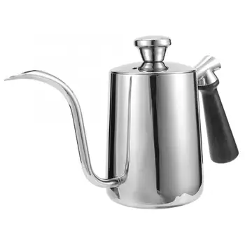 

600ml Stainless Steel Wooden Handle Coffee Pot Hand Drip Coffee Kettle Long Spout Coffee Pot Pour Kettle Teapot