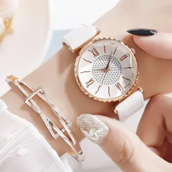 

Fashion Quartz Elegant Women Watch Leather Strap Clock Lady Watch For Girl's Gift Relogio Drop Shipping