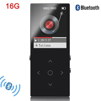 

Bluetooth4.1 MP3 Player 16GB Touch Key 1.8 Inch Color Screen Lossless Music Player with FM, Recorder, Support SD up to 128GB