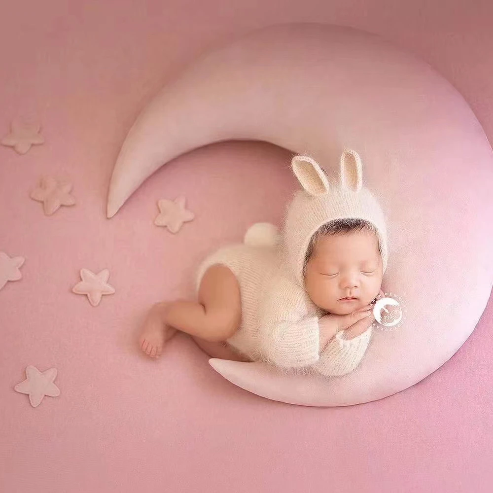 Newborn Photography Outfit Cute Mink Fleece Bunny Outfits Baby Photo Costume  Girl Boy Bebes Accesorios Recien Nacido Clothes Set - Photography Clothing  - AliExpress