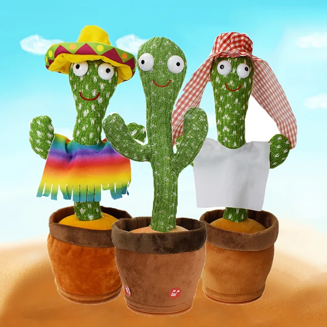 Dancing Cactus Toys Speak Electronic Plush USB Toys Cactus Repeat Singing Doll Twisting Dancer Talking Funny Christmas Gifts 1