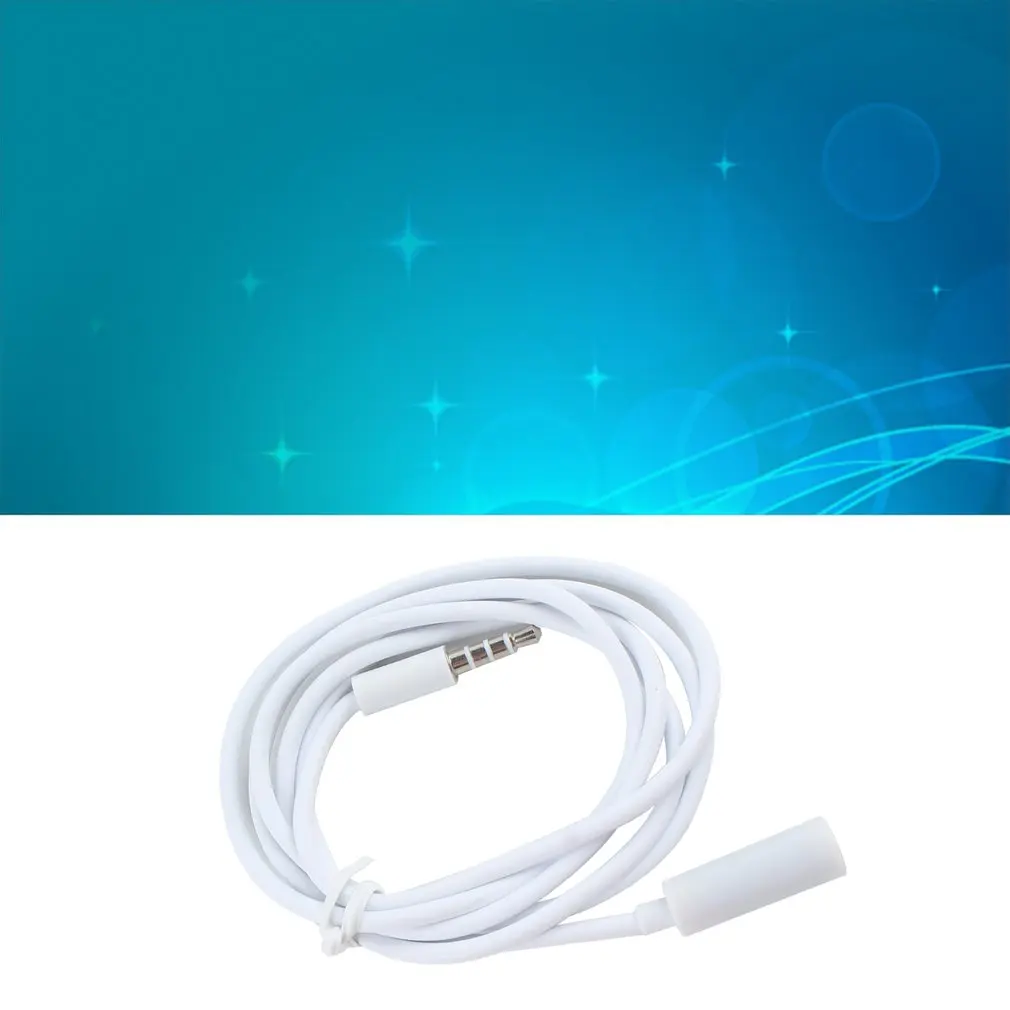 1M 3 5mm Earphone Extension Cable Female to Male F M Headphone Headset Stereo Audio Extension Cable Cord White drop ship