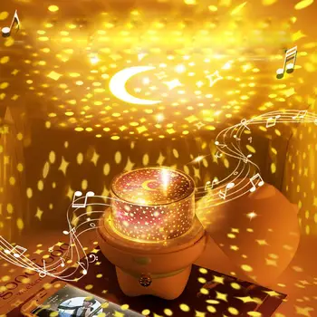 

TWISTER.CK Romantic 360 Degree Rotating Starry Lamp Bluetooth Speaker 2 In 1 Relaxed Multi-Function 4-Color Mode Speaker