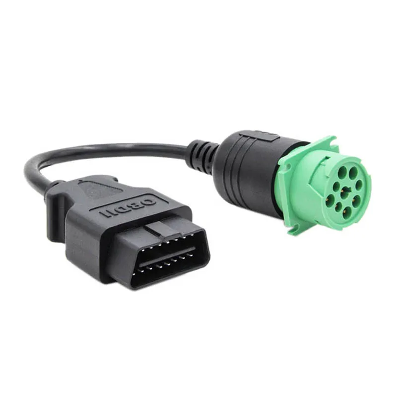 J1939 Мужской к OBD2 Мужской автомобиль 9 Pin до 16 Pin грузовик диагностический сканер кабель адаптер для Cummins двигатель автомобиля диагностические инструменты