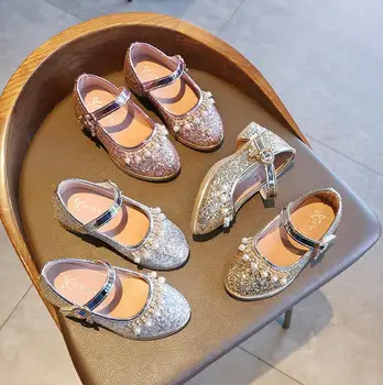 

Kids Shoes Autumn Spring Baby Fashion Sequin Princess Shoes Girls Casual Glitter Party Flats Children Soft Shoes For School