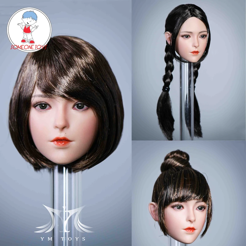 Масштаб 1/6 женские игрушки YMT048 черные/коричневые волосы фигурки девушек из Азии