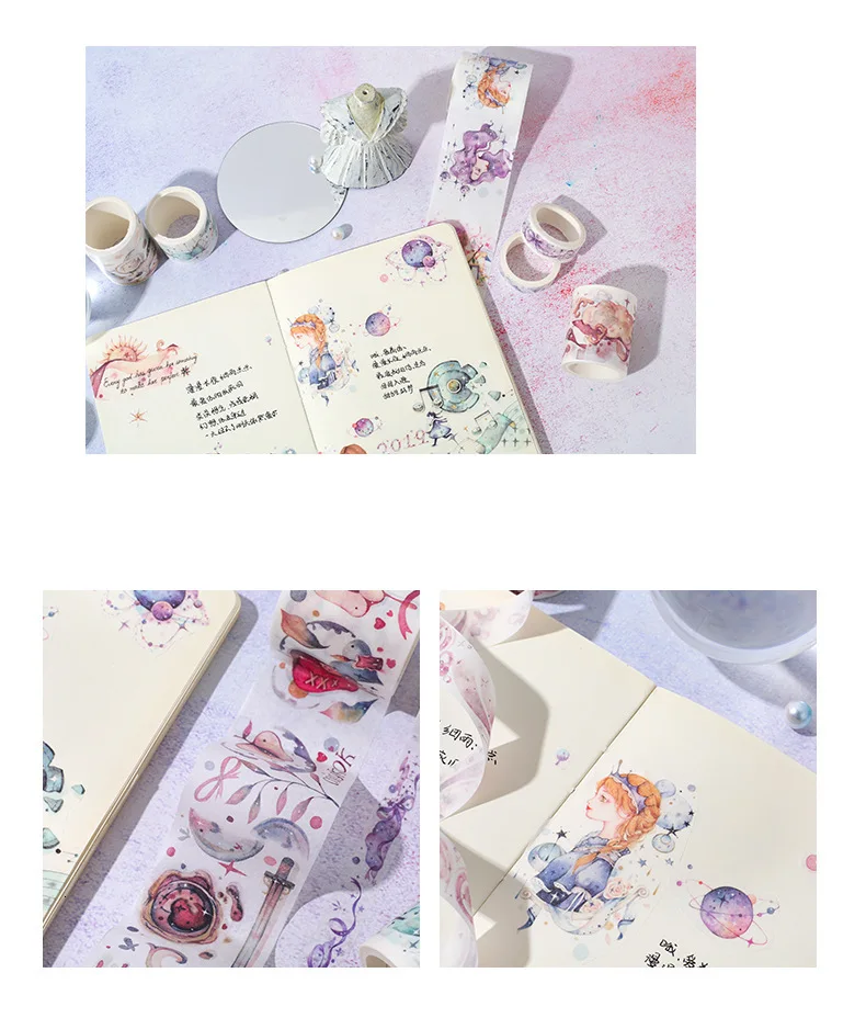 Креативная Милая настольная маскирующая лента Kawaii DIY Украшение дневник Васи лента мультяшная бумажная наклейка для девочек стационарная 024086