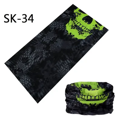 Skull Series Bandanas Sport Bicycle Motorcycle Variety Turban Magic Headband Veil Multi Head Scarf Scarves Face Mask Wrap mens navy scarf Scarves