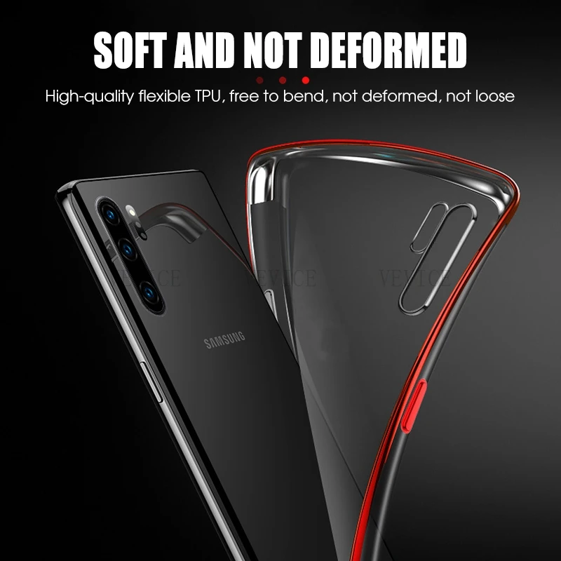 Для samsung S10 Plus S10e Блестящий силиконовый прозрачный чехол для телефона S8 S9