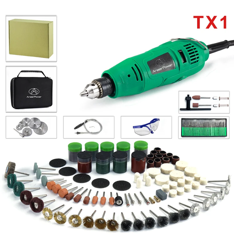 175PC TASP Drill-Engraver-Kit Accessories Rotary-Tool-Set Dremel Mini Drill  220V