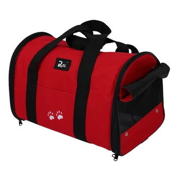 

L Pet Dog Cat Puppy Portable Travel Carrier Tote Bag Crates Kennel - Big Red