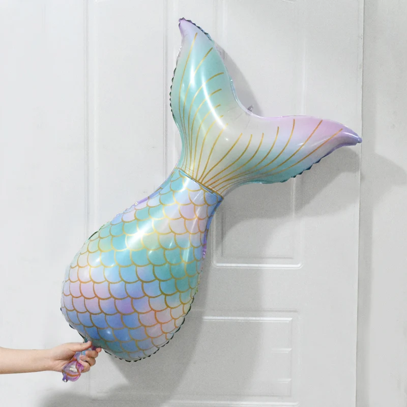 Little Mermaid Party Balloons 32inch Number Foil Balloon Kids Birthday Party Decoration Supplies Baby Shower Decor Helium Globos
