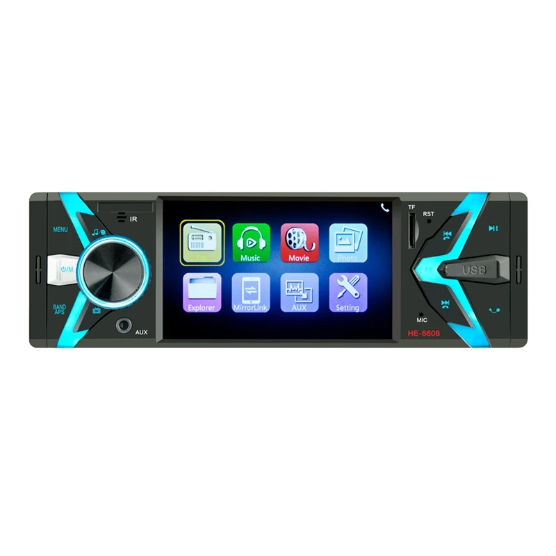 Одиночный Din In-Dash 4,1 дюймовый автомобильный стерео Tft экран, Автомобильный Mp3 Mp4 Mp5 Rec