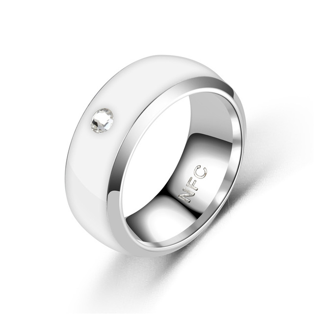 NFC Multifunctional Stainless Steel Waterproof Smart Digital Technology Couple Ring, For Android/iPhone Mobile Phone