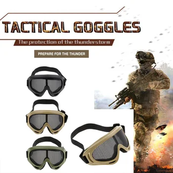 

Shooting Tactical Goggles Mask Safe Steel Mesh Eyewear Eye Protective Glasses for Hiking Climbing Hunting Military Accessories