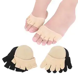 Женские разделители пальцев ног стелька для переднего отдела стопы обувь колодки дышащий высокий каблук половина стельки стопы боли