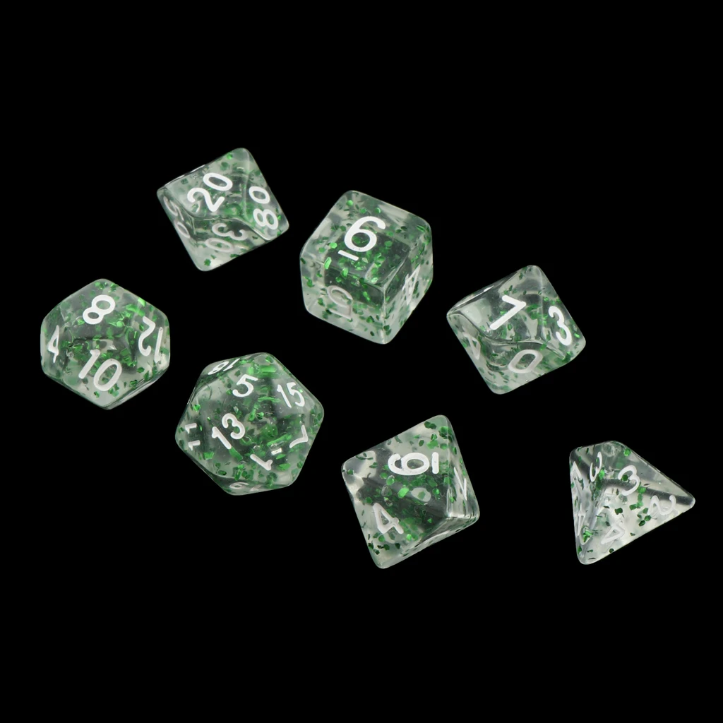 7Pc Multi-sided Dices Set D4-D20 MTG DND RPG Board Game Dice for D&D Roleplaying Party Casino Table Game Toy