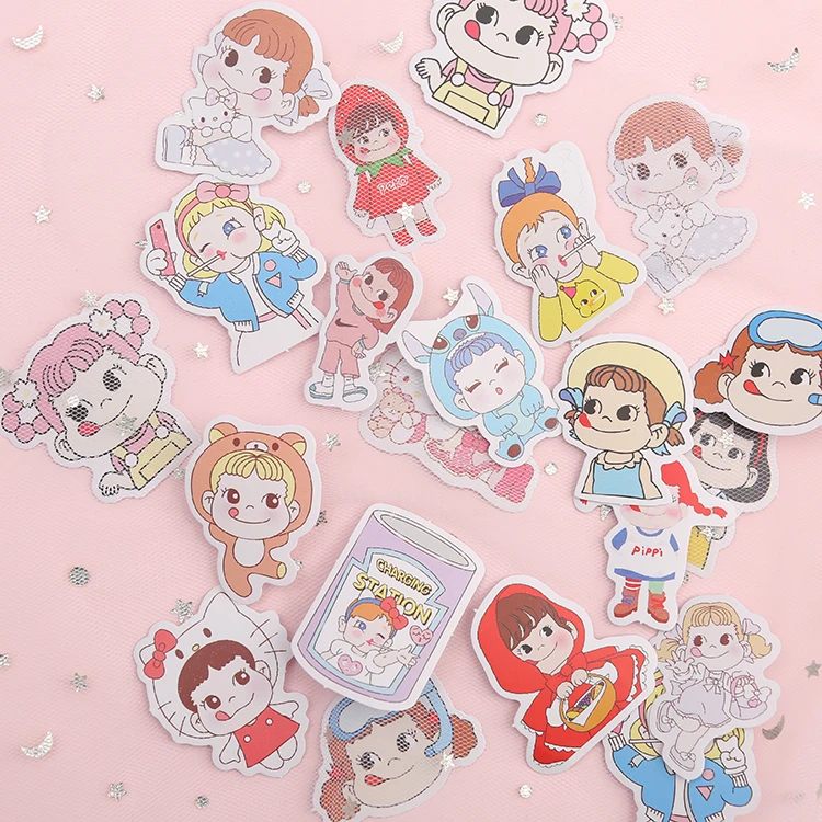 44pcs Kawaiii Stationery Sticker Beautiful girl Travel Diary Planner Decorative Mobile Stickers Scrapbooking DIY Craft Stickers