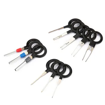 

11pcs Car Plug Terminal Wiring Removal Key Connector Pin Terminal Fast Extractor Tool KFZ Stecker ISO Pin Release Tool Hot