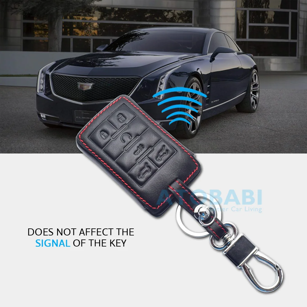 Кожаный чехол для ключей Cadillac Escalade SRX XTS ATSL SLS CTS STS ATS BLS|car key case cover|key for carfob cover |