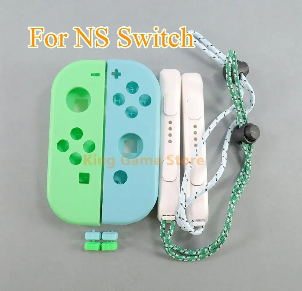 

Корпус для Nintendo Switch Joy Con Touch, 8 комплектов, сменный корпус с полными кнопками, мятно-зеленый и небесно-голубой