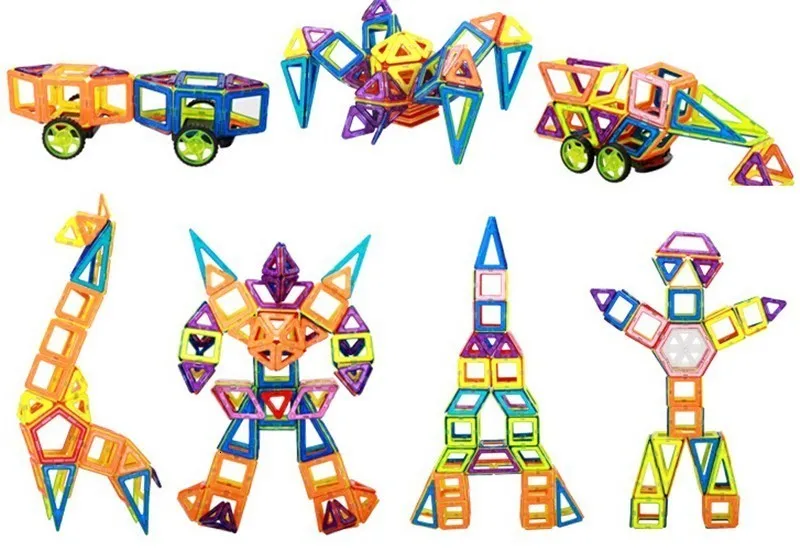 Детские игрушки Конструктор магнитные блоки klocki magnetyczne escuadra magnetica puzzels stuks