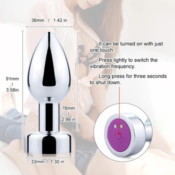 7 speed vibrator Metel anal beads butt plug vibration large rechargeable Wireless Remote Control Prostate Massager ass sex toy 5